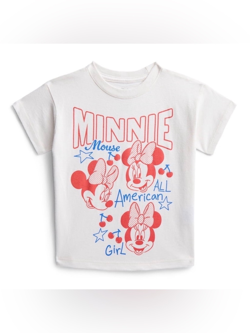Disney Minnie Mouse White Graphic Tee for Kids